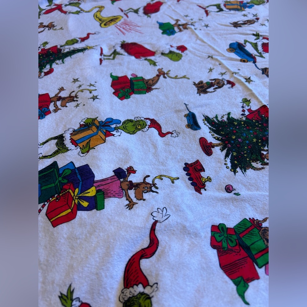 Pottery Barn Organic Cotton Crib Sheet - Grinch